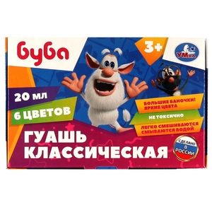Гуашь БУБА 6цв Умка в кор.32шт