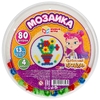 Мозаика пластиковая. 80 фишек. 4 цвета. Круглая. Диам.185мм. Сказочный патруль. Умные игры в кор24шт