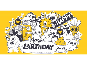 OPTIMA Конверт для денег "Happy Birthday" (монстрики) 1-04-0439