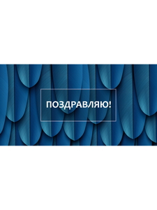 OPTIMA Конверт для денег "Поздравляю!" (синие перья)  1-04-0421