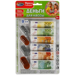 Деньги игровые для касс, блист.17,2*28,5*3см ИГРАЕМ ВМЕСТЕ в кор.2*168шт