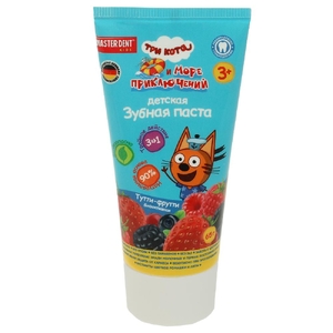 Зубная паста ТРИ КОТА для детей 65 г тутти-фрутти MASTER DENT в кор.24шт