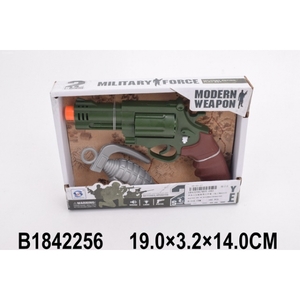 Оружие звуковое пистолет со светом + граната в кор. в кор.2*96шт