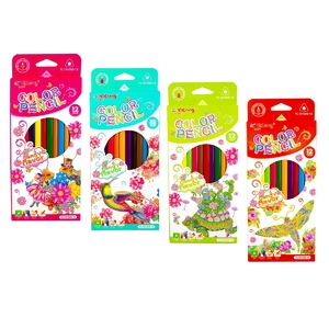 Карандаши цветные Yalong 12 цв., "Candy flavor" пластиковые, трехгранные, заточенные, ароматизирован